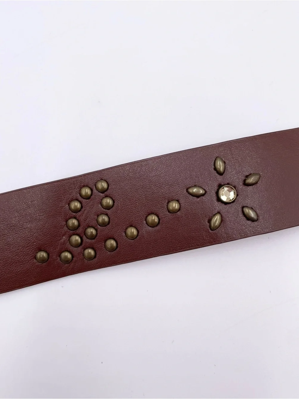 Vintage 90s Y2K Rhinestone Butterfly Buckle Belt Fairycore Boho Studded Jewels